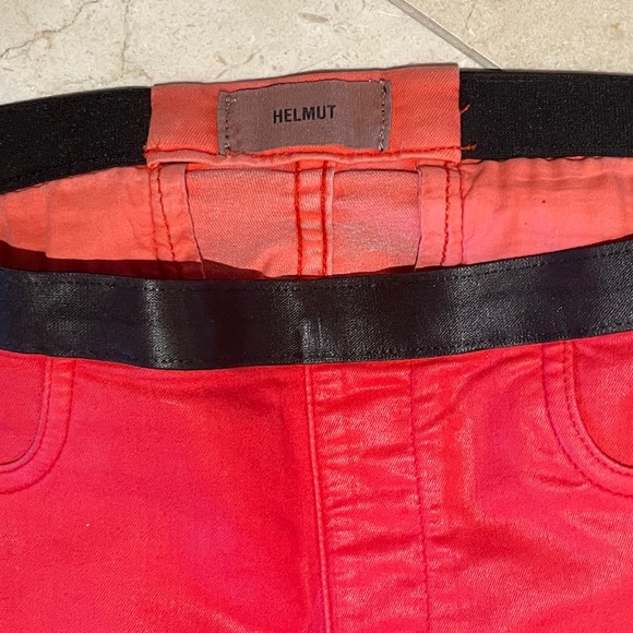 Helmut Red Leather Look Leggings - Picture 6 of 7